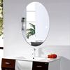 Acrylic Mirror autohesion Mirror Ellipse bedroom TOILET background decorate Wall stickers source factory